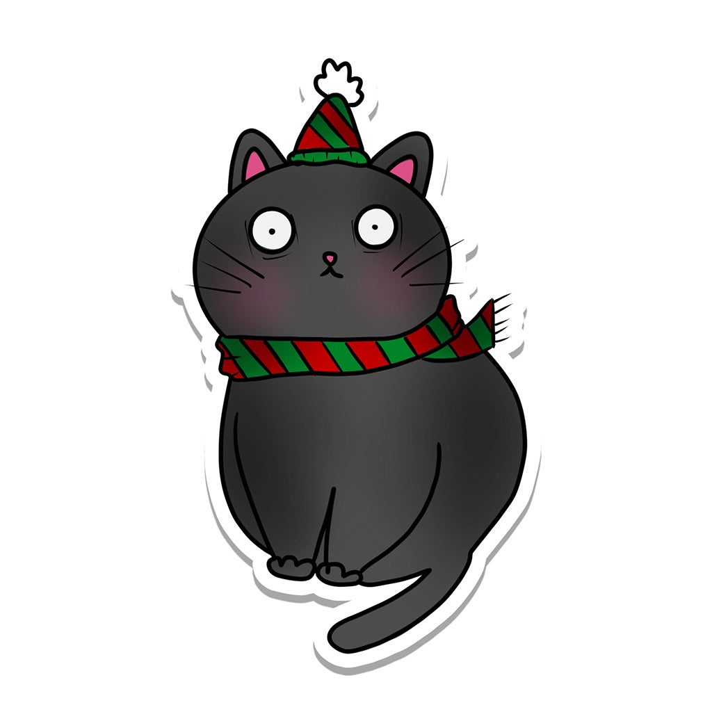 Rebel and Siren Christmas Cat Vinyl Sticker