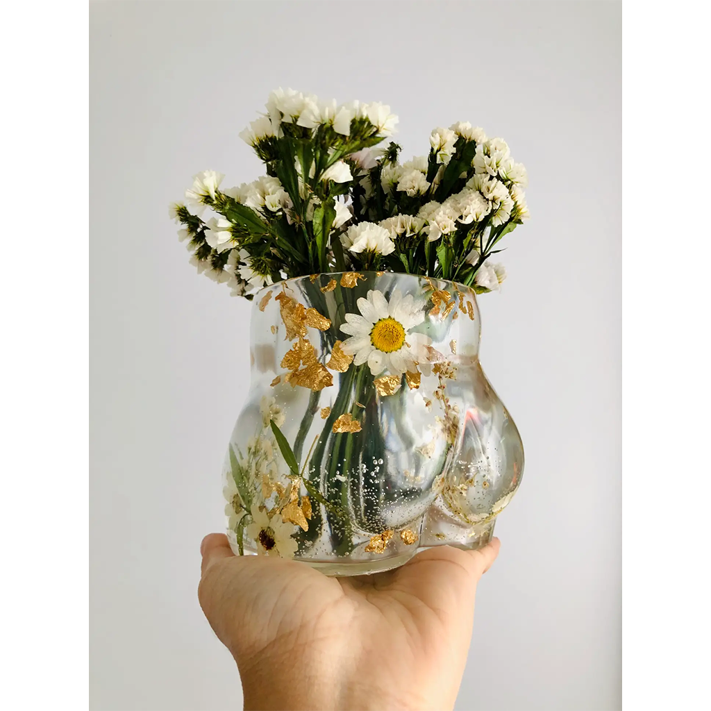 Sharlene Robertson Designs Clear Floral Booty Planter