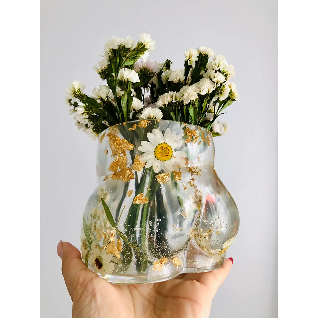 Sharlene Robertson Designs Clear Floral Booty Planter