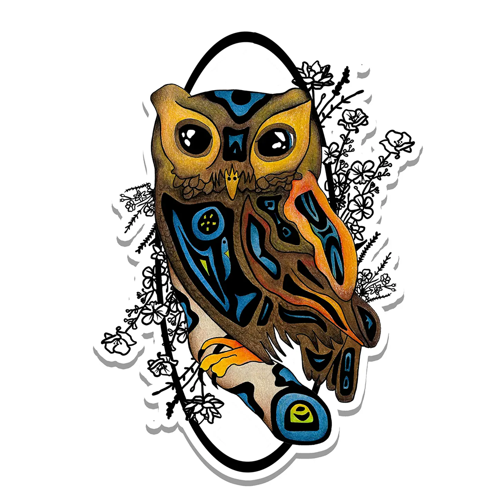 Rebel and Siren Cottagecore owl Sticker