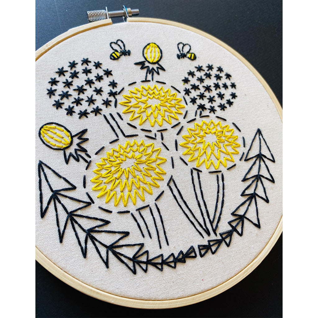 Hook, Line & Tinker Dandelion Complete Embroidery Kit