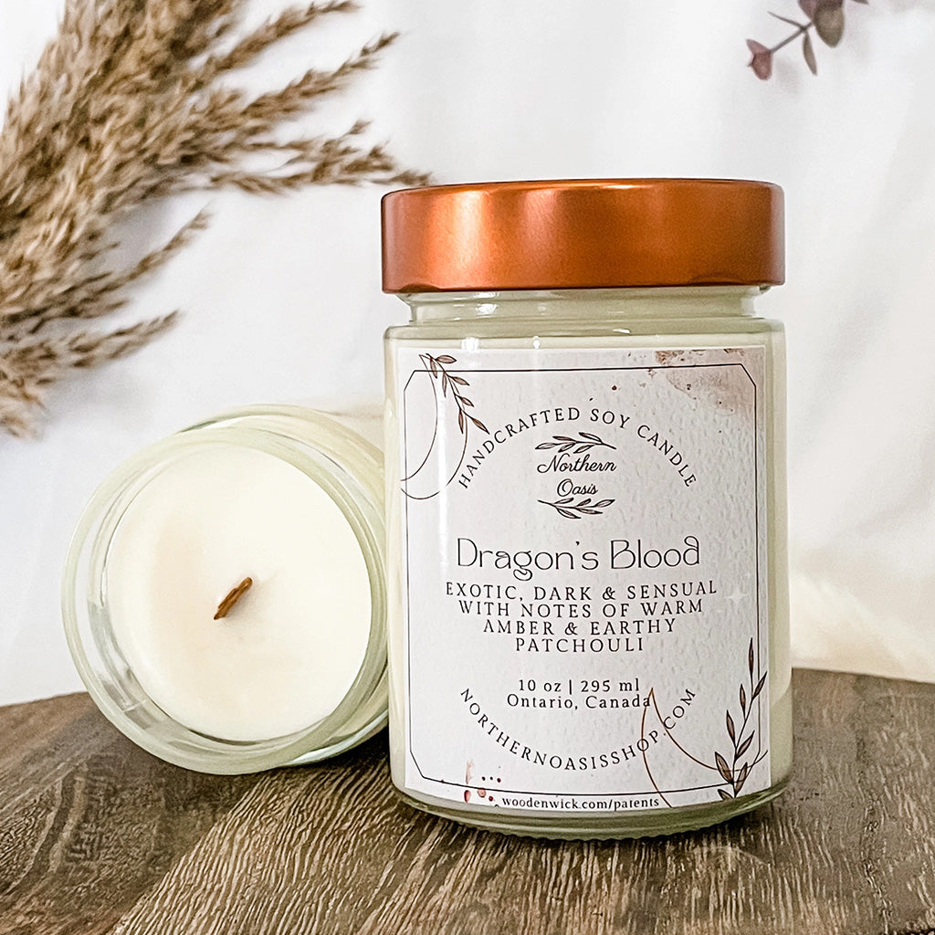 Northern Oasis Dragon's Blood Crystal Reveal Candle