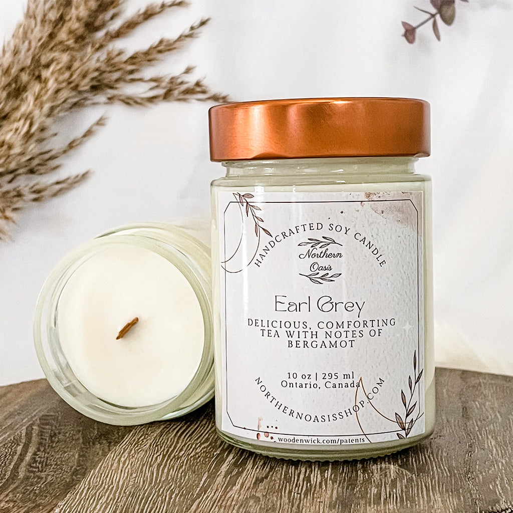 Northern Oasis Earl Grey Crystal Reveal Candle