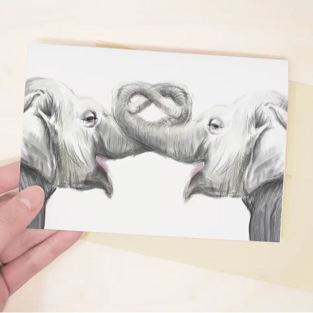 Triple Studio Elephant Love Card