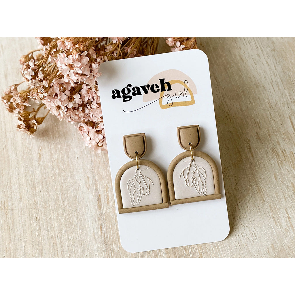 Agaveh Girl Equestrian Girl Earrings