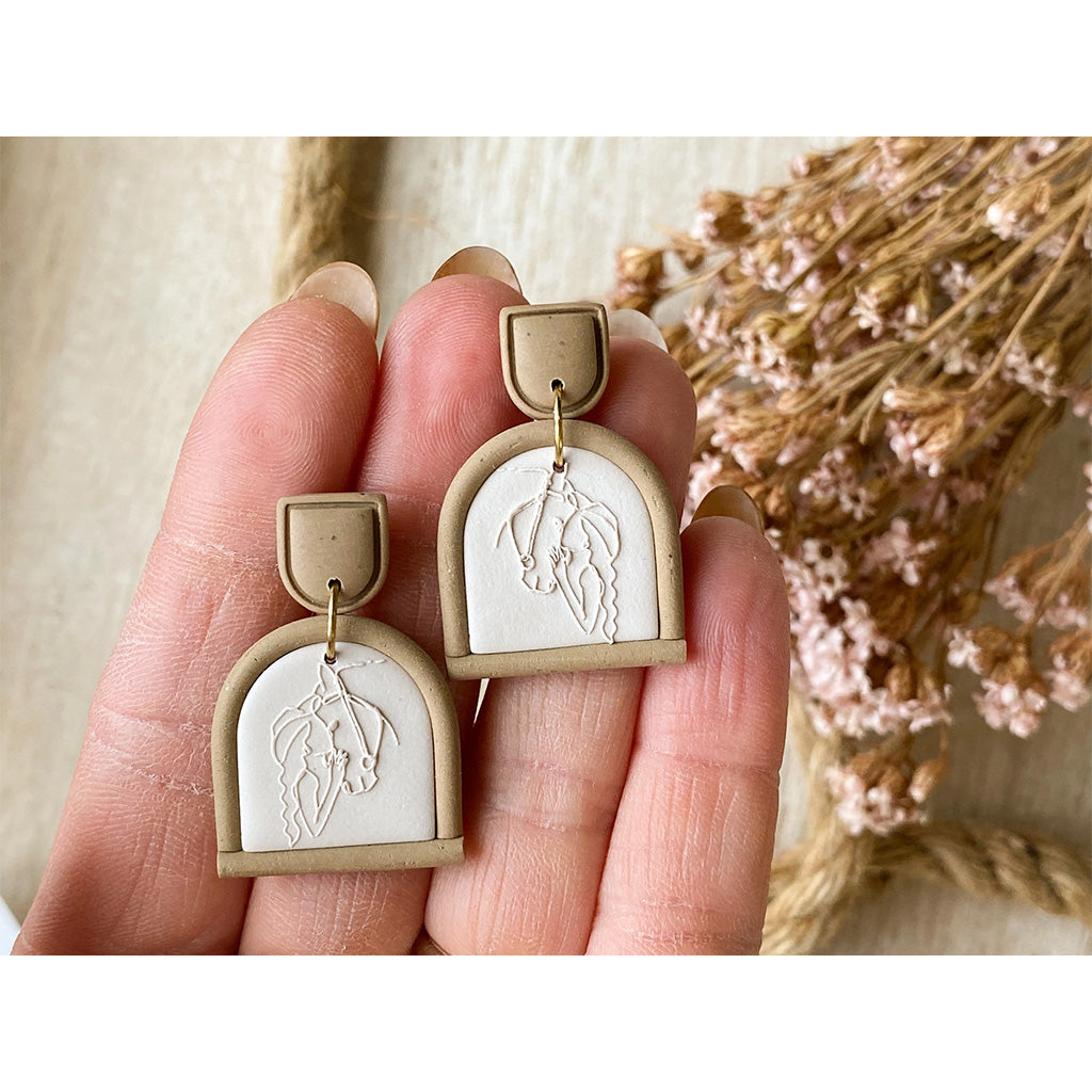 Agaveh Girl Equestrian Girl Earrings