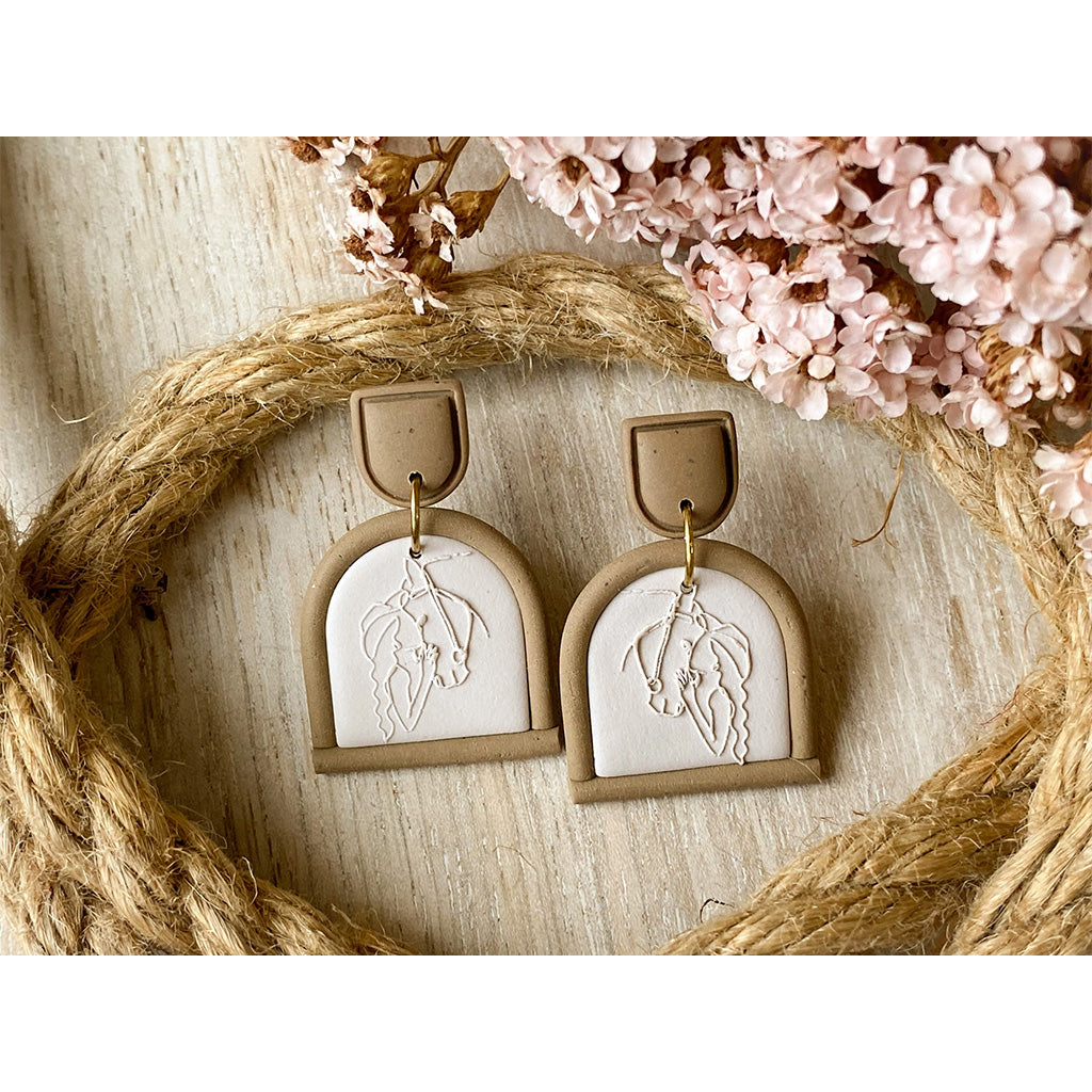 Agaveh Girl Equestrian Girl Earrings