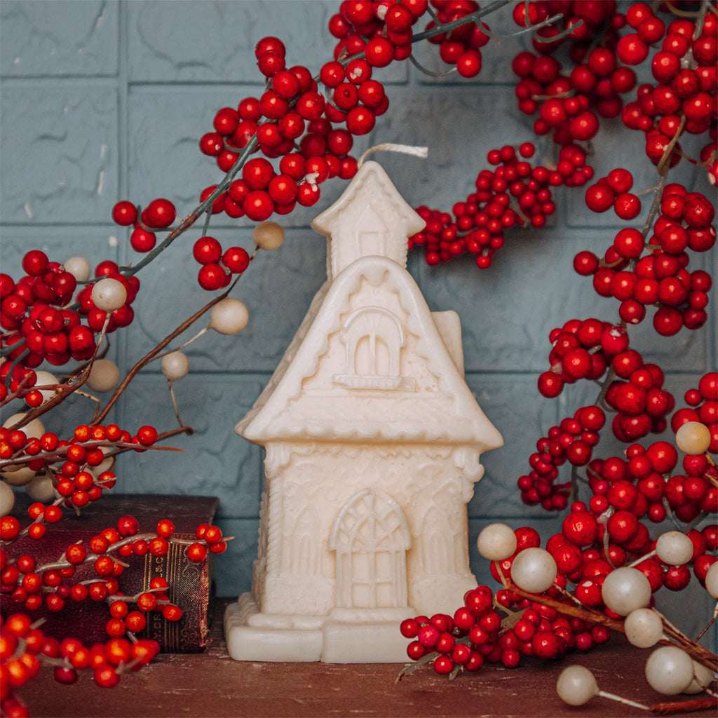 A Pleasant Thought Gingerbread House Pillar Candle