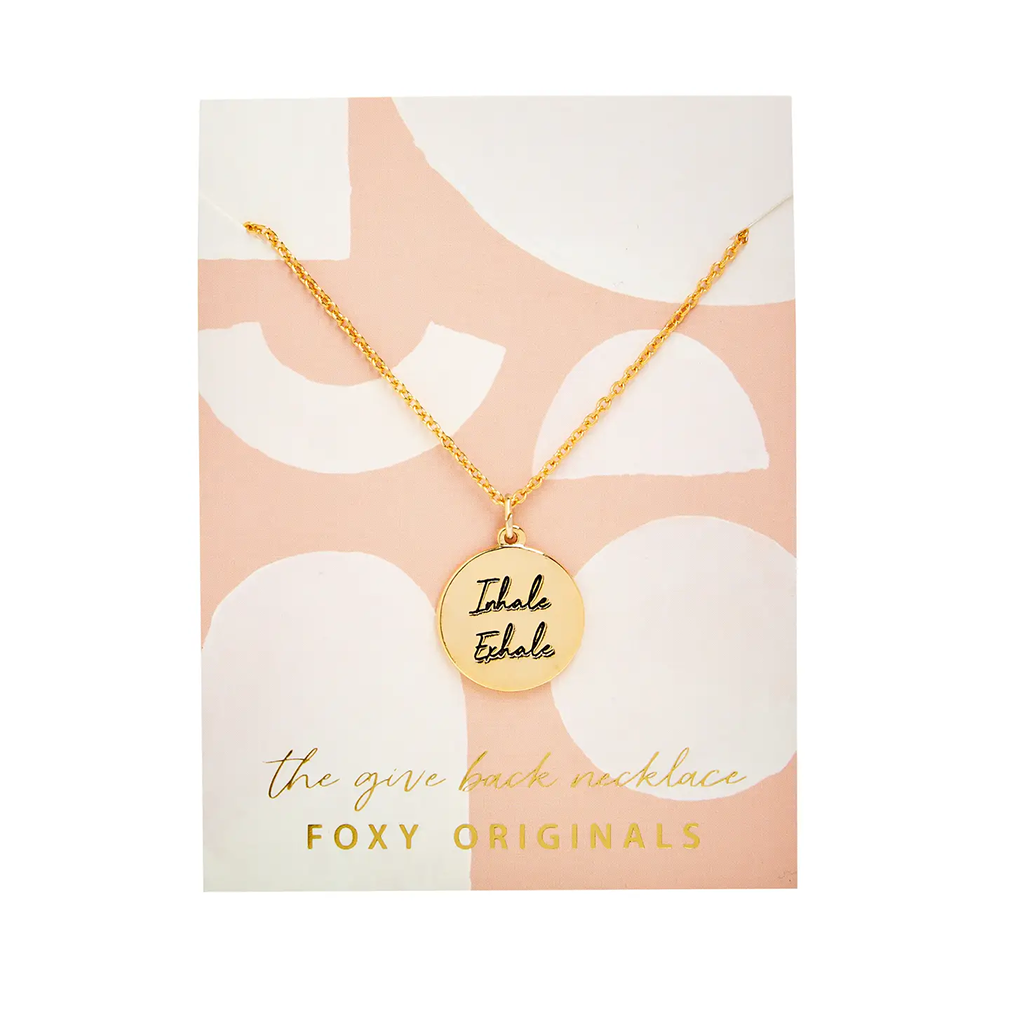 Foxy Originals Inhale Exhale Necklace Gold