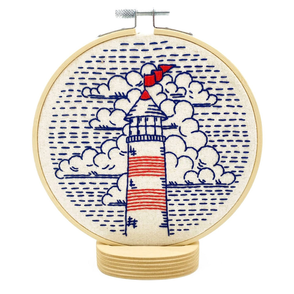 Hook, Line and Tinker Lighthouse Embroidery Kit