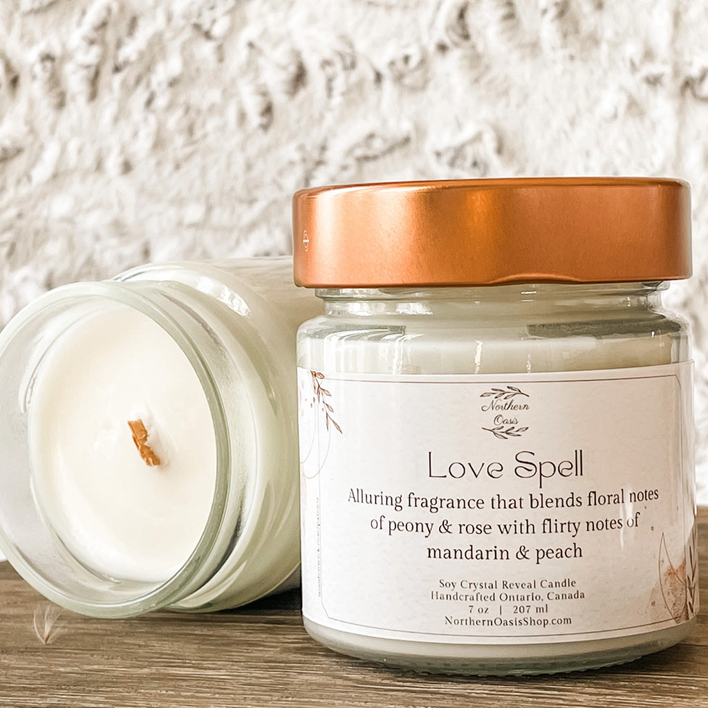 Northern Oasis Love Spell Crystal Reveal Candle