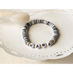 Agaveh Girl Mama Bracelet Grey Striped