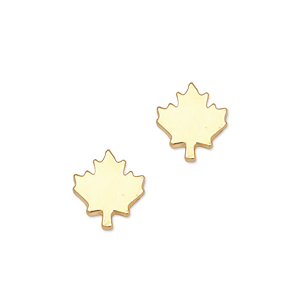 Foxy Originals Maple Leaf Earrings Gold