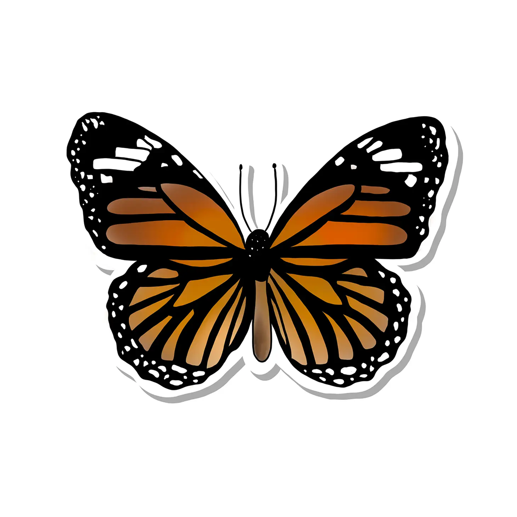 Rebel and Siren Monarch Butterfly Sticker