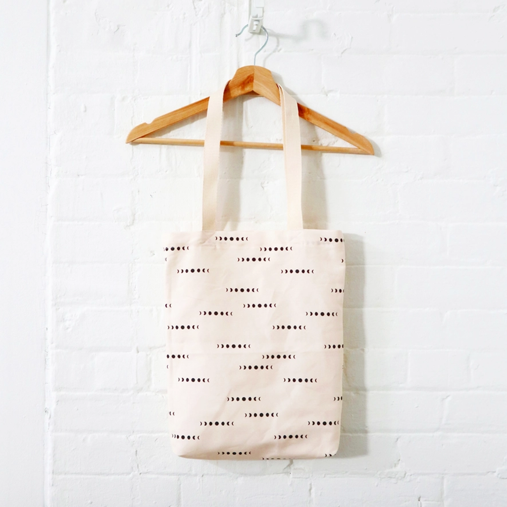 Freon Collective Moons & Beige Tote Bag