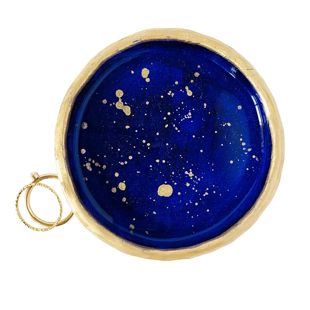 YFL Navy with Gold Splatter Ring Holder