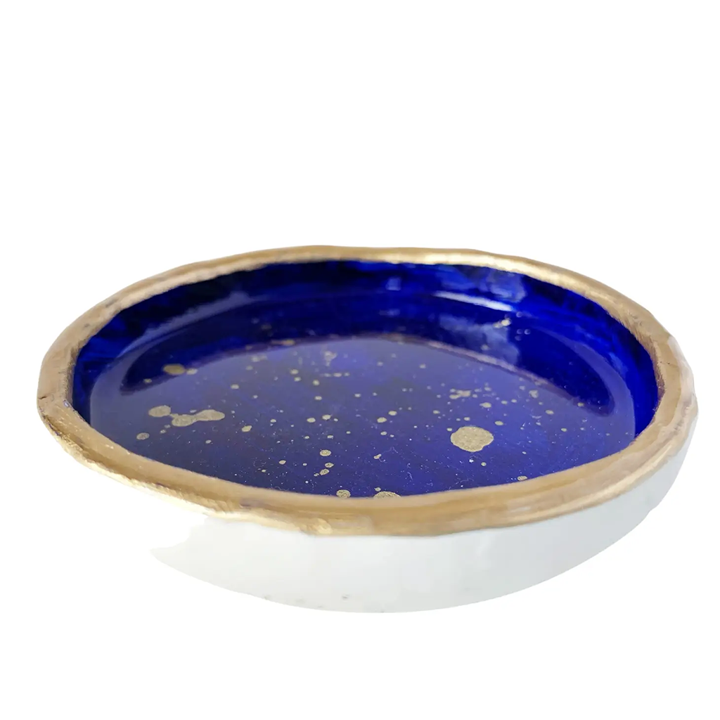 YFL Navy with Gold Splatter Ring Holder