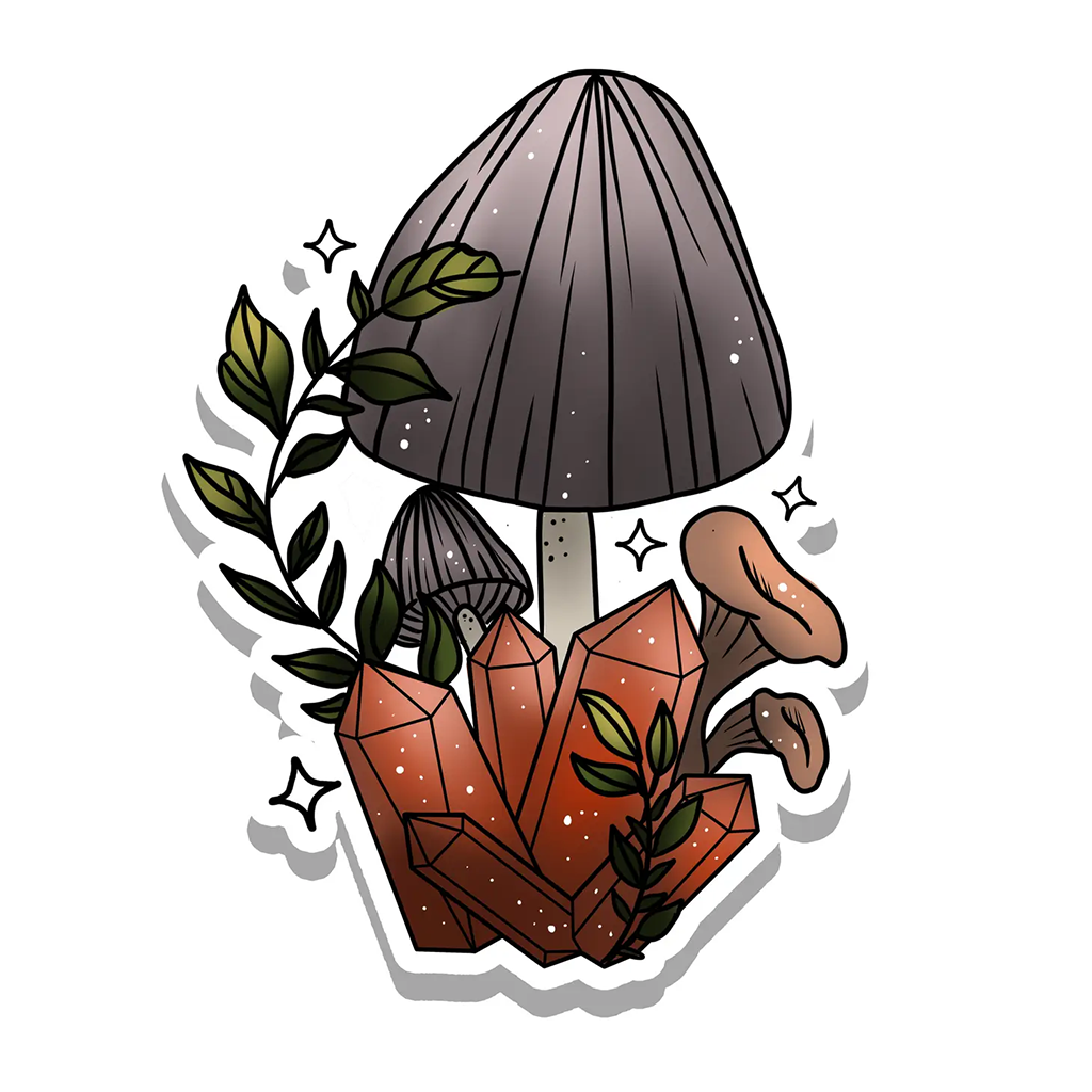 Rebel and Siren Neutral Colour Mushroom Sticker