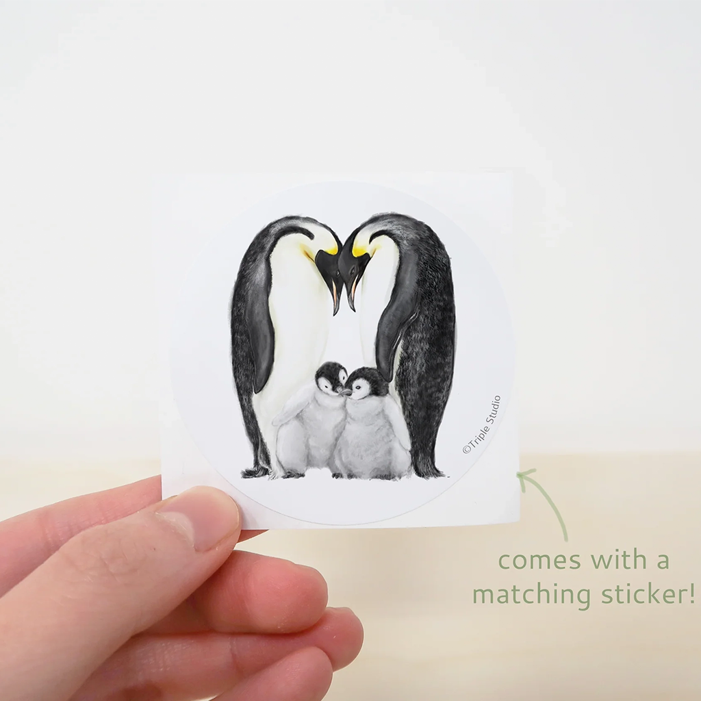 Triple Studio Penguin Family Card