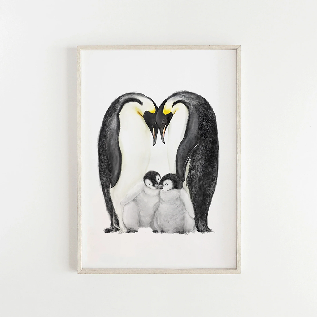 Triple Studio Penguin Family Card