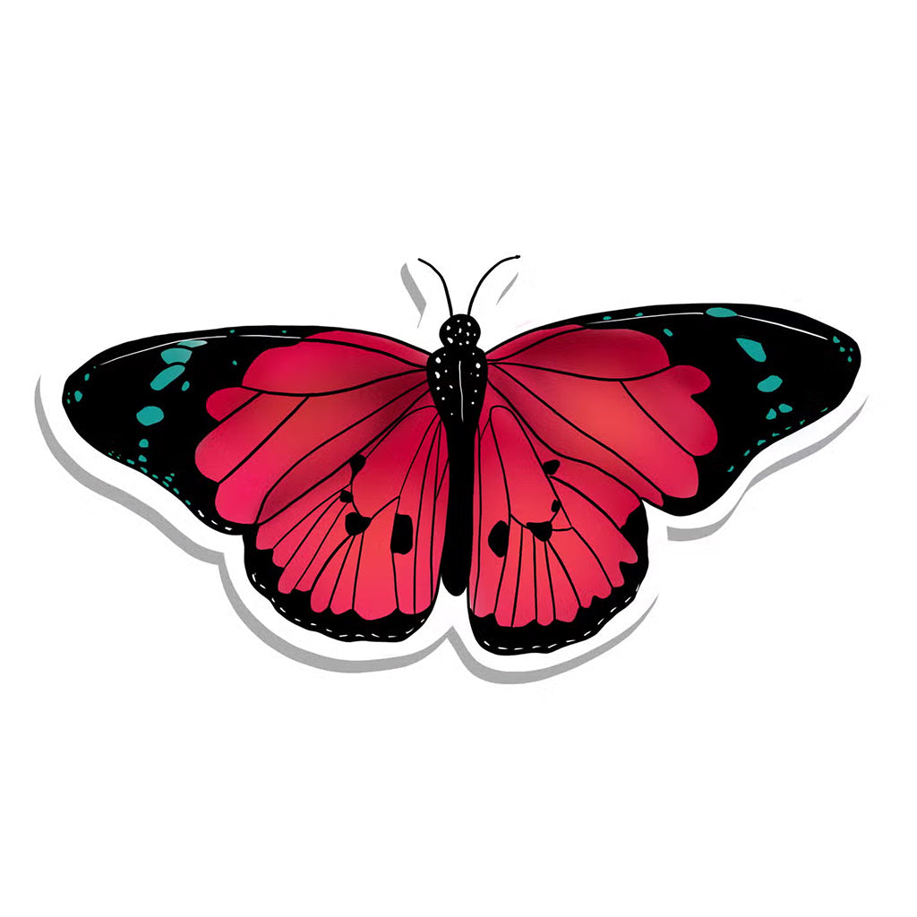 Rebel and Siren Pretty Pink Butterfly Sticker