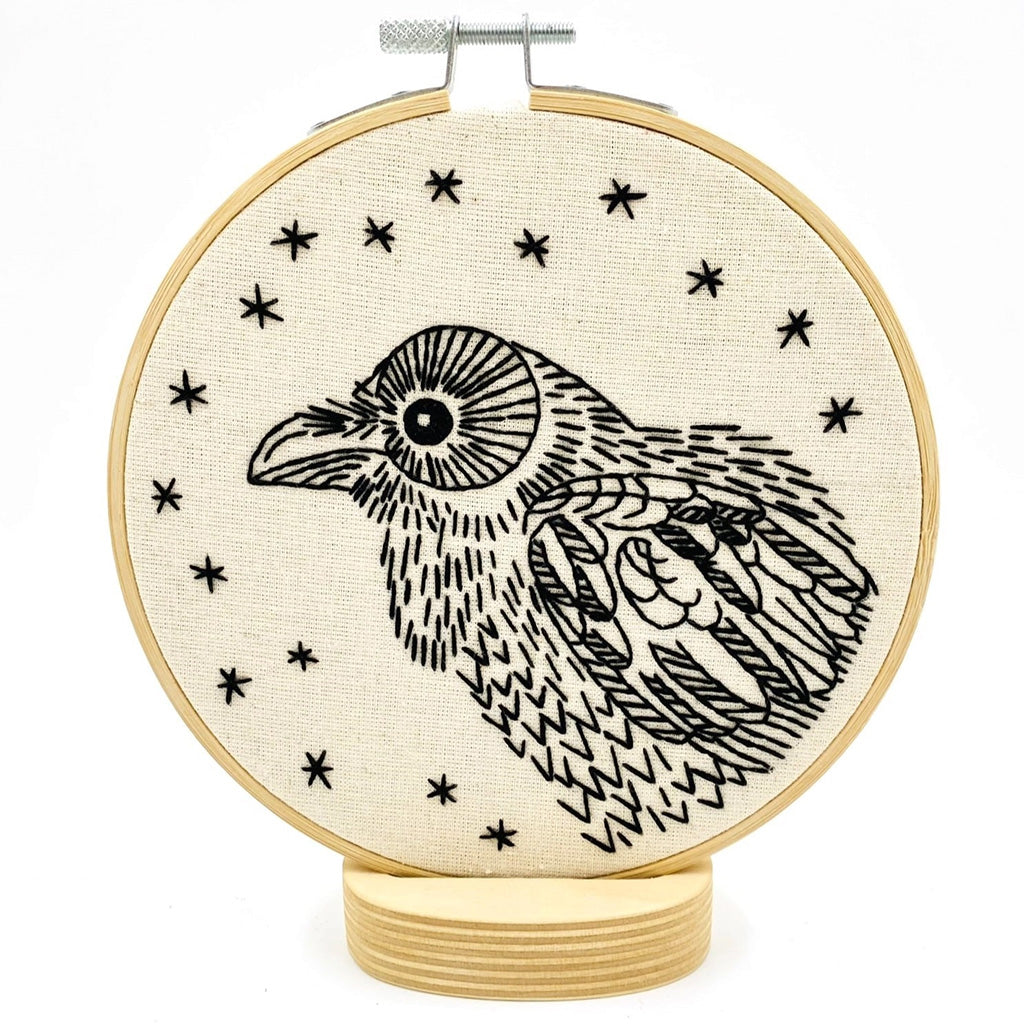 Hook Line and Tinker Raven Nevermore Complete Embroidery Kit