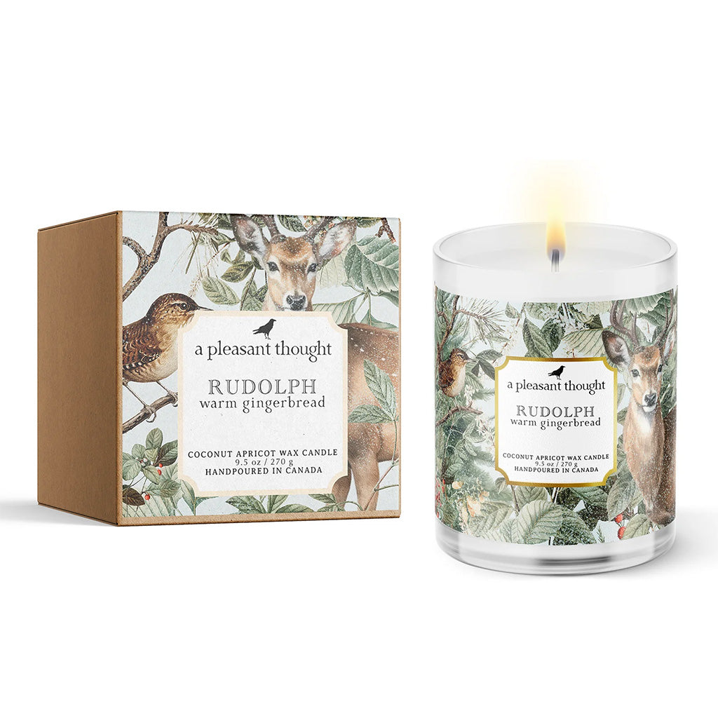 A Pleasant Thought Rudolph Warm Gingerbread Candle