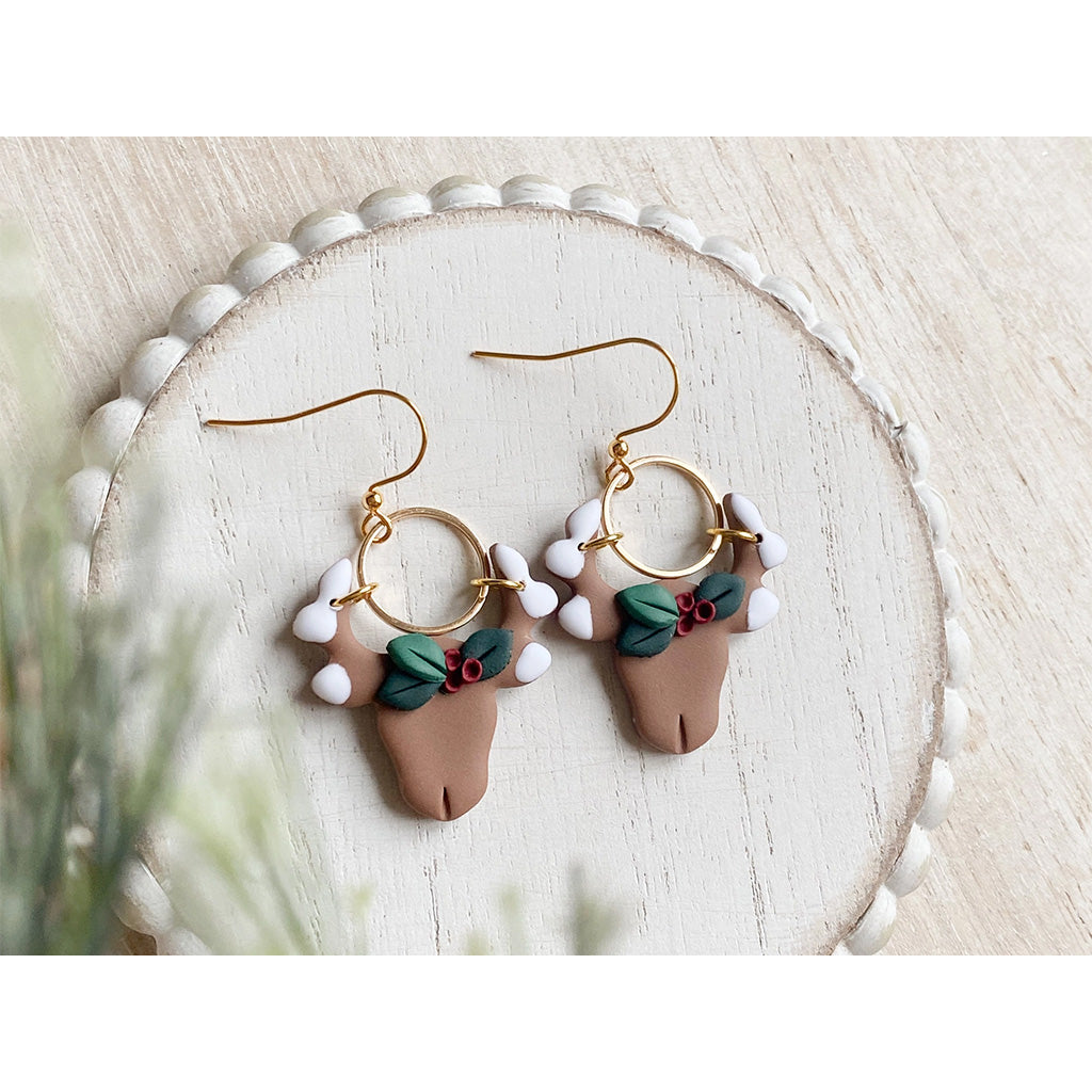 Agaveh Girl Rudolph Earrings