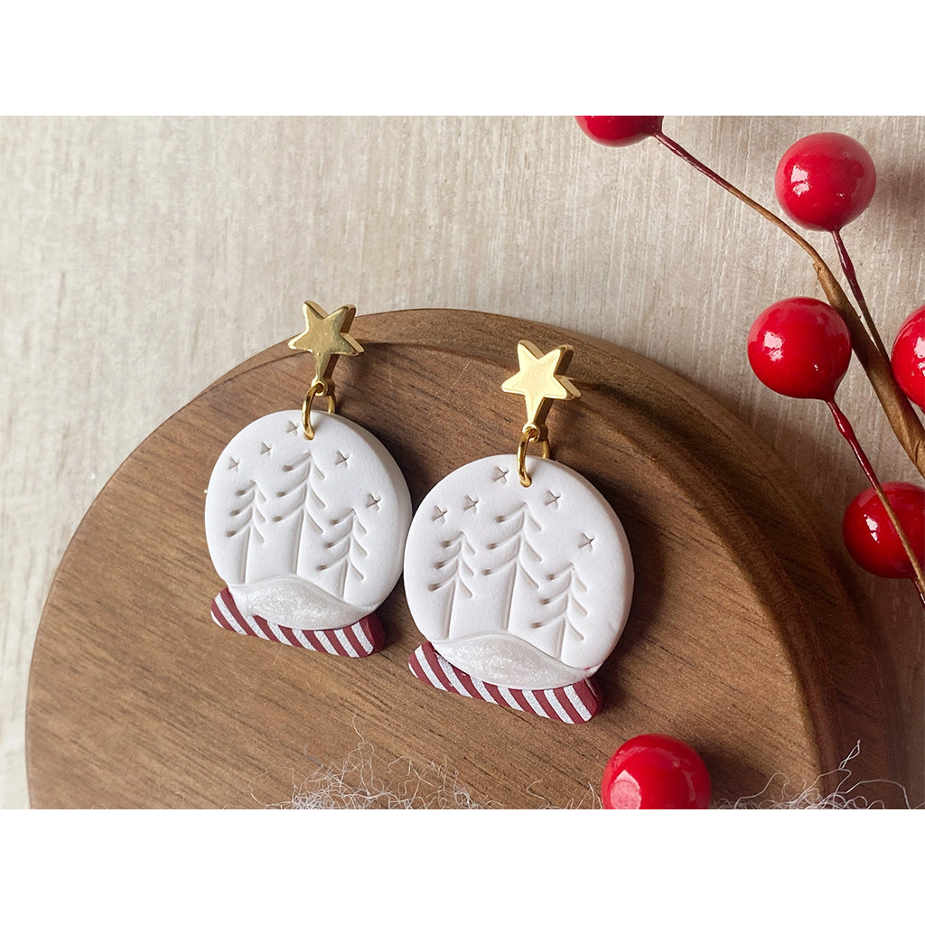 Agaveh Girl Snow Globe Earrings