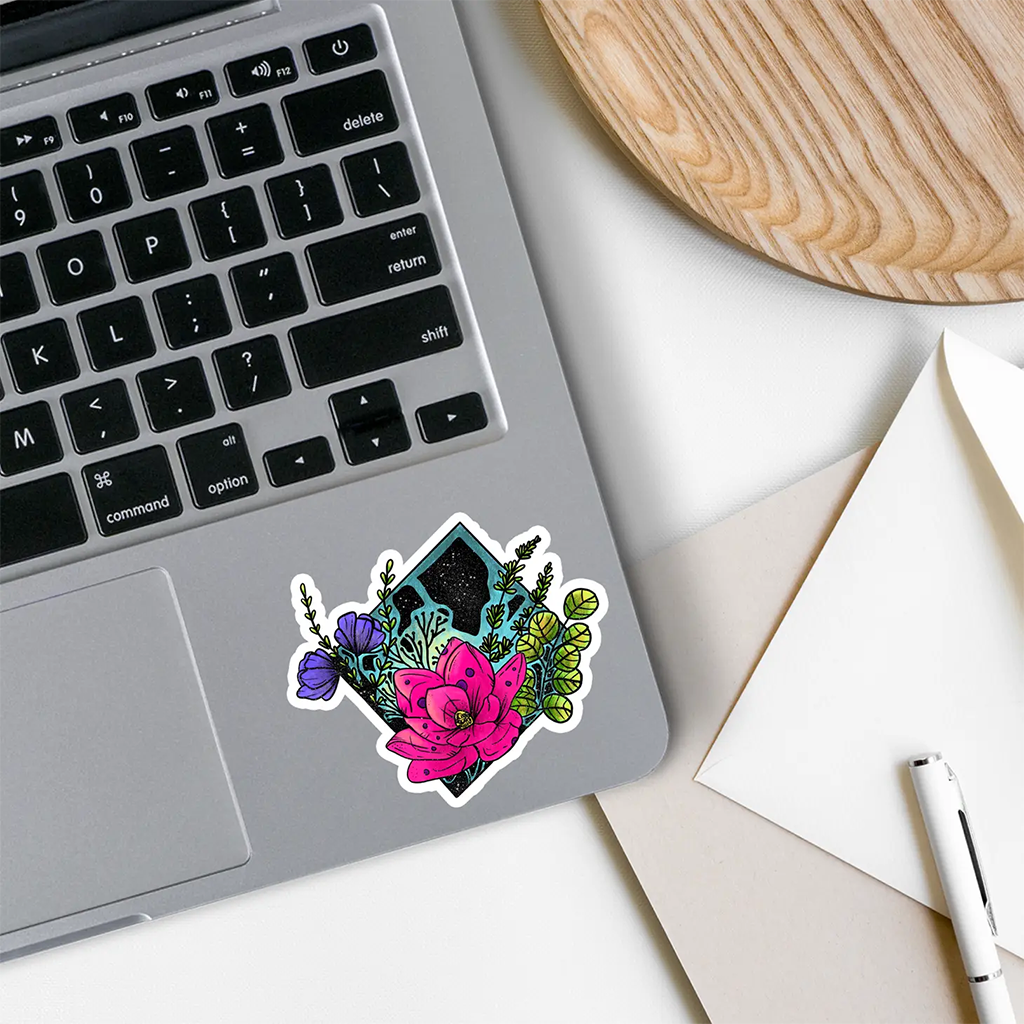 Rebel and Siren Space Art Floral Sticker