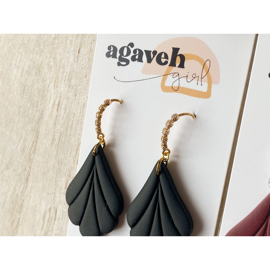 Agaveh Girl Stella Earrings Ebony