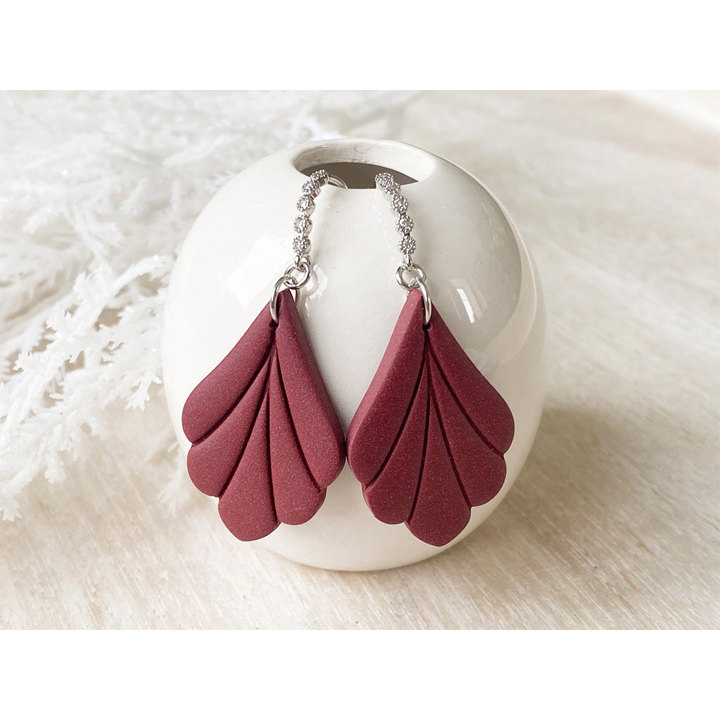 Agaveh Girl Stella Earrings Wine