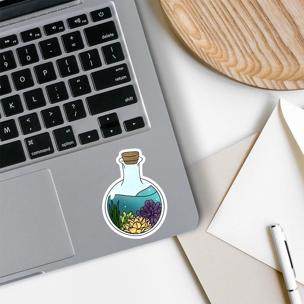 Rebel and Siren Succulent Potion Bottle Sticker