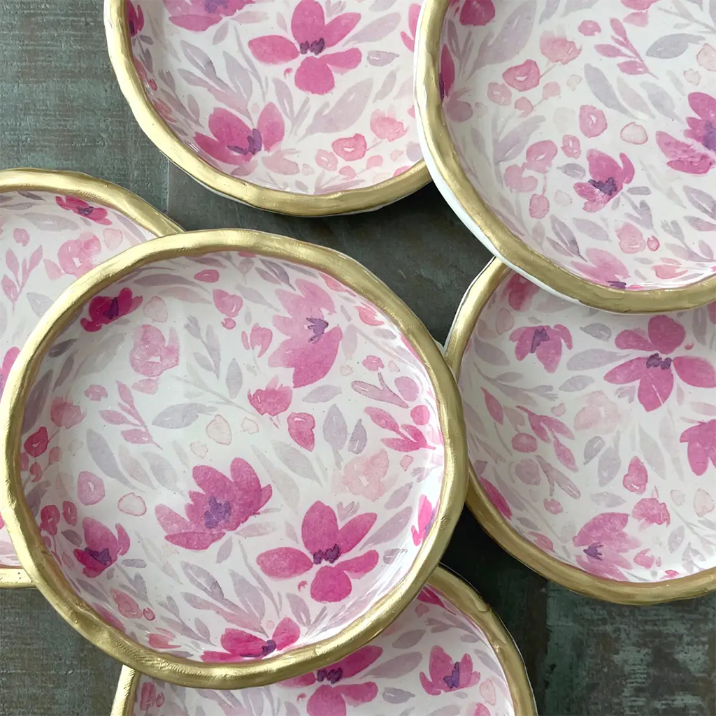 YFL Watercolour Florals Ring Dish