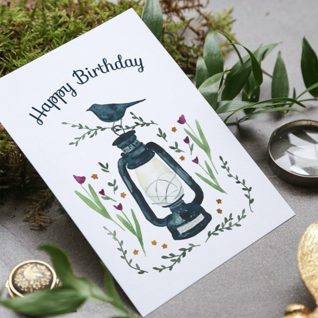Heirloom Island Whimsy Birthday Greeting Card