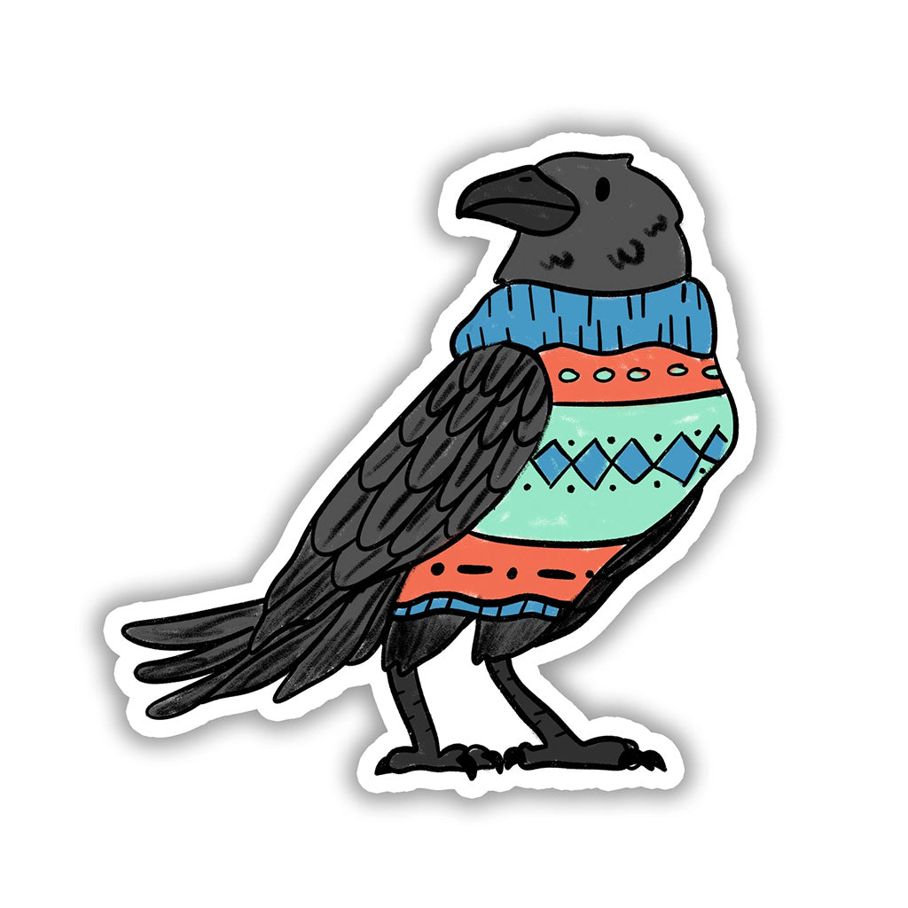 Rebel and Siren Winter Crow Vinyl Sticker