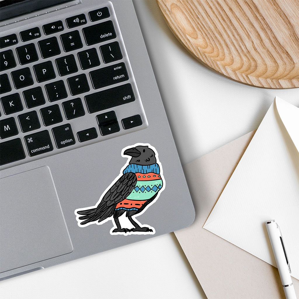 Rebel and Siren Winter Crow Vinyl Sticker