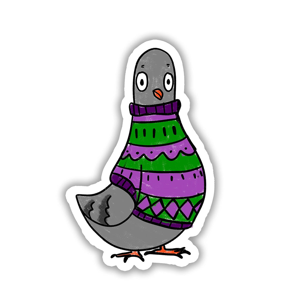 Rebel and Siren Winter Pigeon Vinyl Sticker