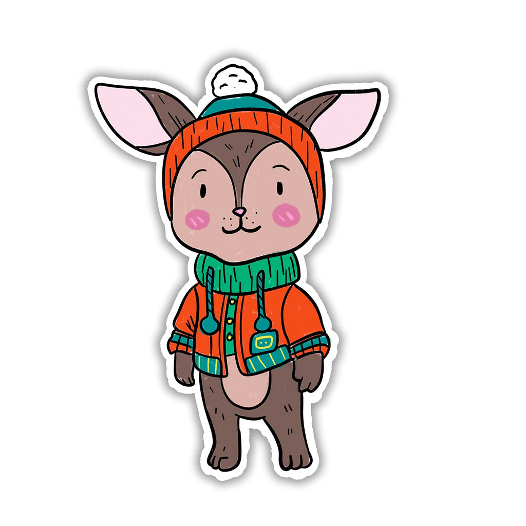 Rebel and Siren Winter Reindeer Vinyl Sticker