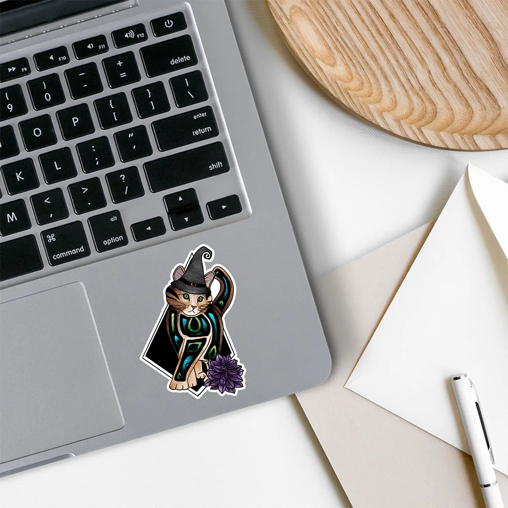 Rebel and Siren Witchy Cat Sticker