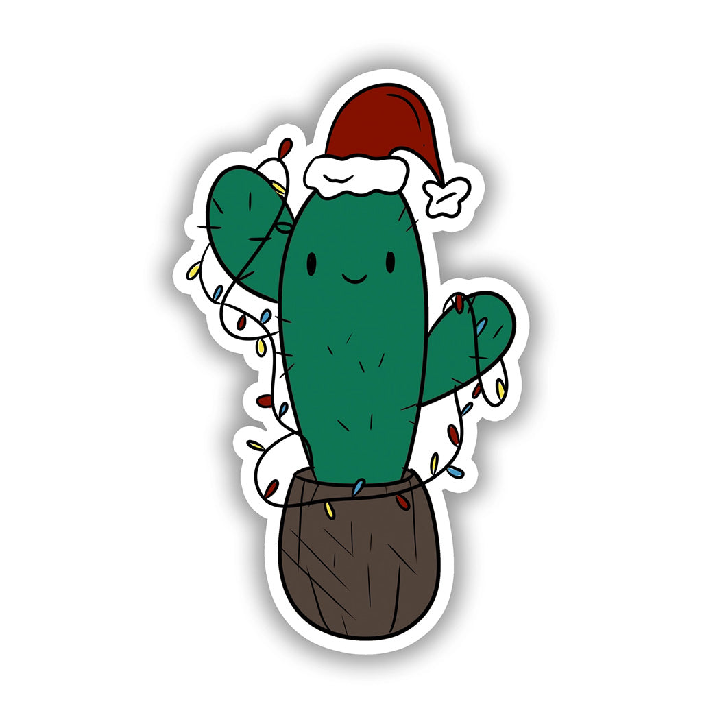 Rebel and Siren Xmas Cactus Vinyl Sticker