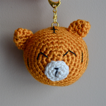 Berry Blue Tiger Bun Keychain Gold